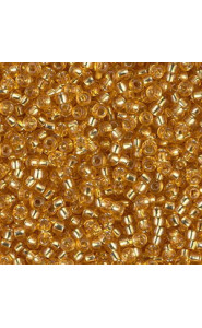 Miyuki rocailles Perlen 11/0 - Silver lined dark gold 11-4